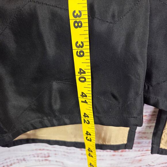 COS Black Satin Midi Turtleneck Dress Sz 12 Relaxed Fit Modern Luxury Minimalist - Picture 15 of 16